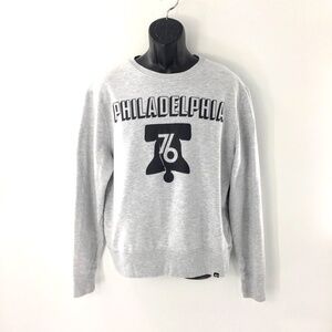 '47 Brand Men Sweatshirt Philadelphia 76 Gray Crew Neck Sz L